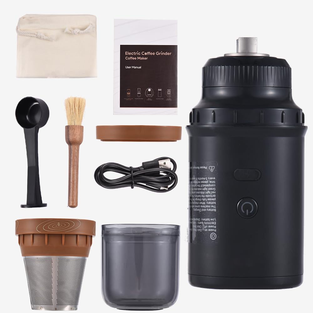 Irishom Electric Burr Coffee Grinder - 25 Adjustable Grind Settings, 24W Powerful Motor with Cleaning Brush - Perfect for Espresso, French Press, Drip Coffee & Cold Brew at Home or Office