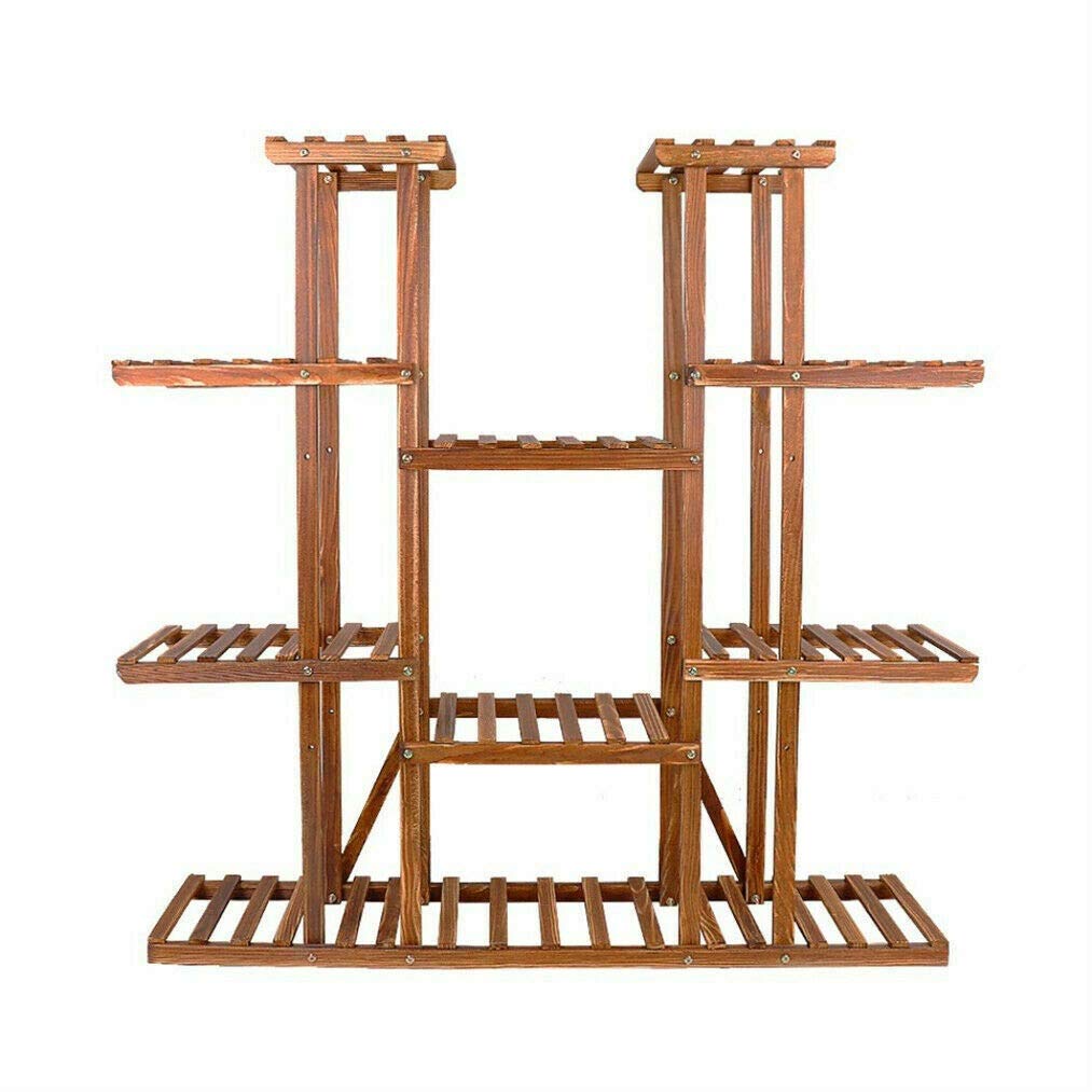 GXP Large Capacity Multi-Layer Wooden Flower Rack - Space Saving Plant Stand for Indoor/Outdoor Gardens, Balcony Decor, and Home Organization