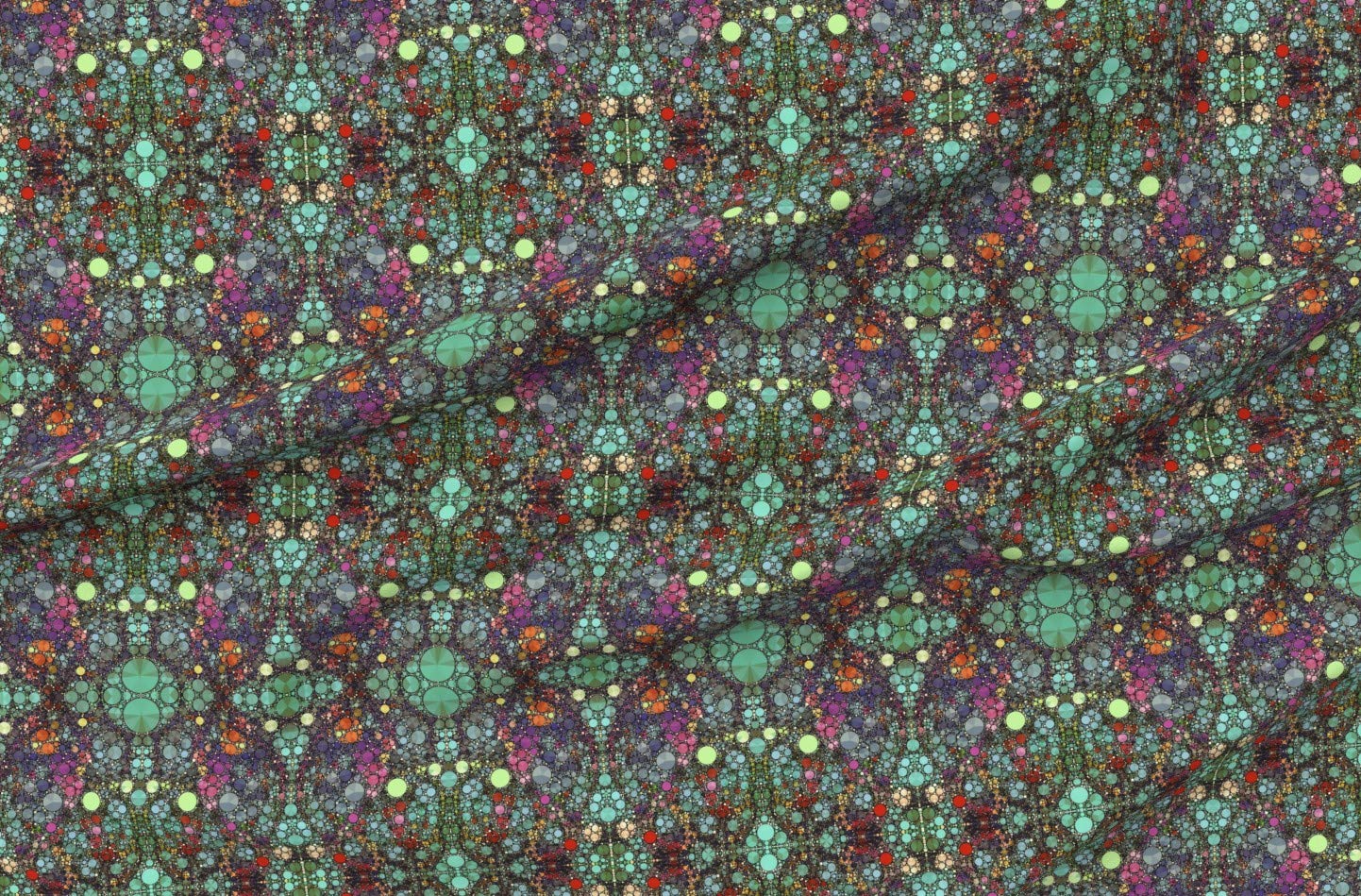 Time Bubbles Damask Spots Geek Chic Circles Abstract Printed Cotton Fabric by Spoonflower - Premium Petal Signature Cotton for Sewing, Quilting, Apparel & Home Decor - Perfect for DIY Crafts, Curtains, and Upholstery Projects