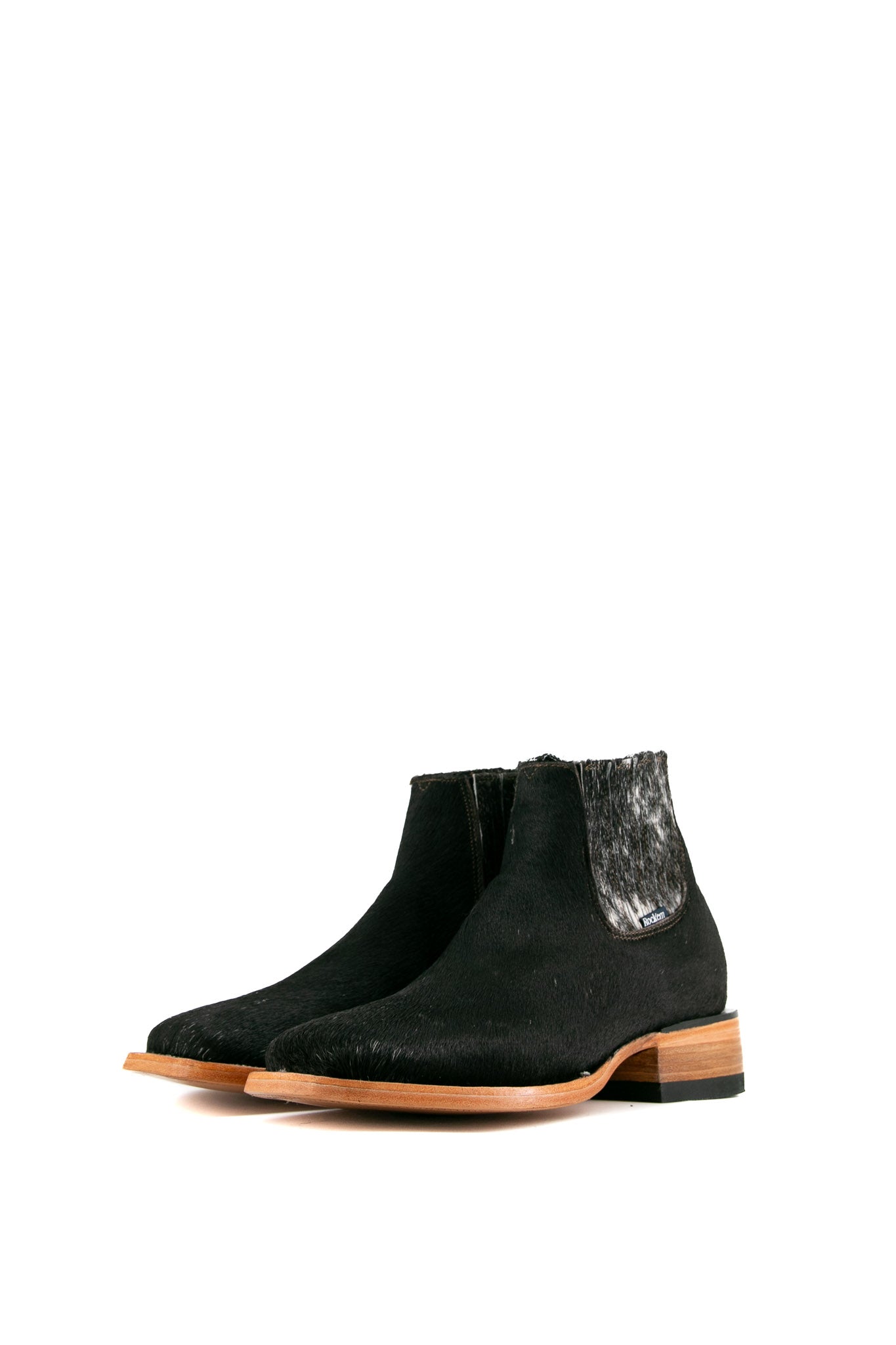 Men's Genuine Cowhide Square Toe Ankle Boots - Size 8.5 (Box GM65) - Comfortable Work & Casual Boots for Outdoor Activities and Daily Wear