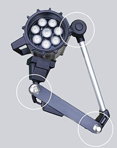 Waterproof LED Work Light with Long Arm - IP65 Rated, FCC Certified for CNC Machine Tools, Foldable Spotlight - Perfect for Workshops, Garages, and Industrial Lighting