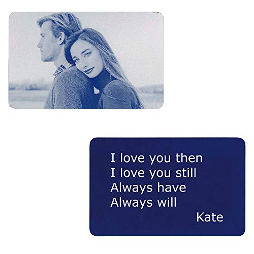 Navy: 1 side photo + 1 side text engraving