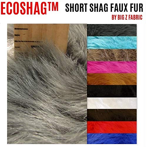 Ecoshag™ Short Shag Faux Fur Fabric by The Yard - DIY Coats, Costumes, Scarves, Rugs & Fashion Accessories (Red) - Perfect for Home Decor, Halloween Costumes, Winter Scarves & Cozy Blankets