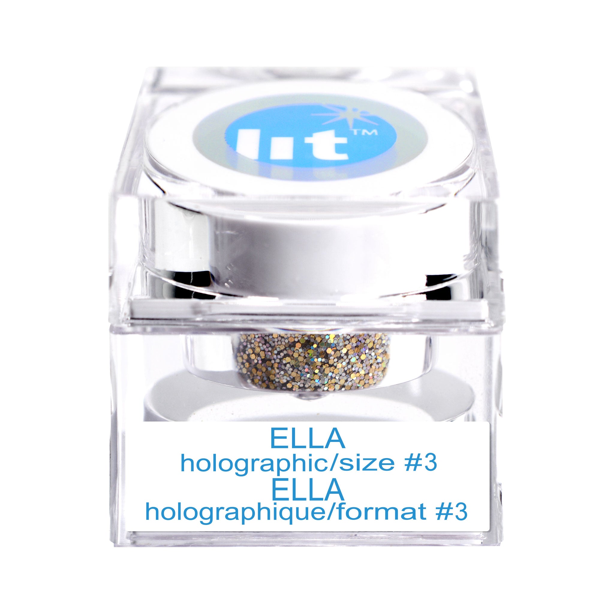 Holographic Glitter for Crafts - Premium Ella Size Glitter for DIY, Nail Art, Scrapbooking & Party Decorations