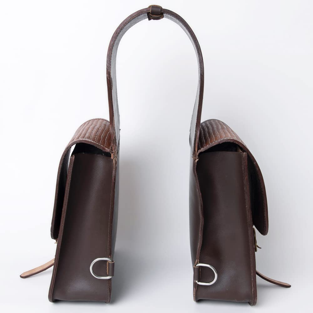 HILASON Heavy Duty Western Leather Horse Saddle Bag for Trail Riding & Biking | Durable Traditional Saddle Pack for Equestrian & Cycling | Perfect for Ranch Work, Horse Shows & Outdoor Adventures