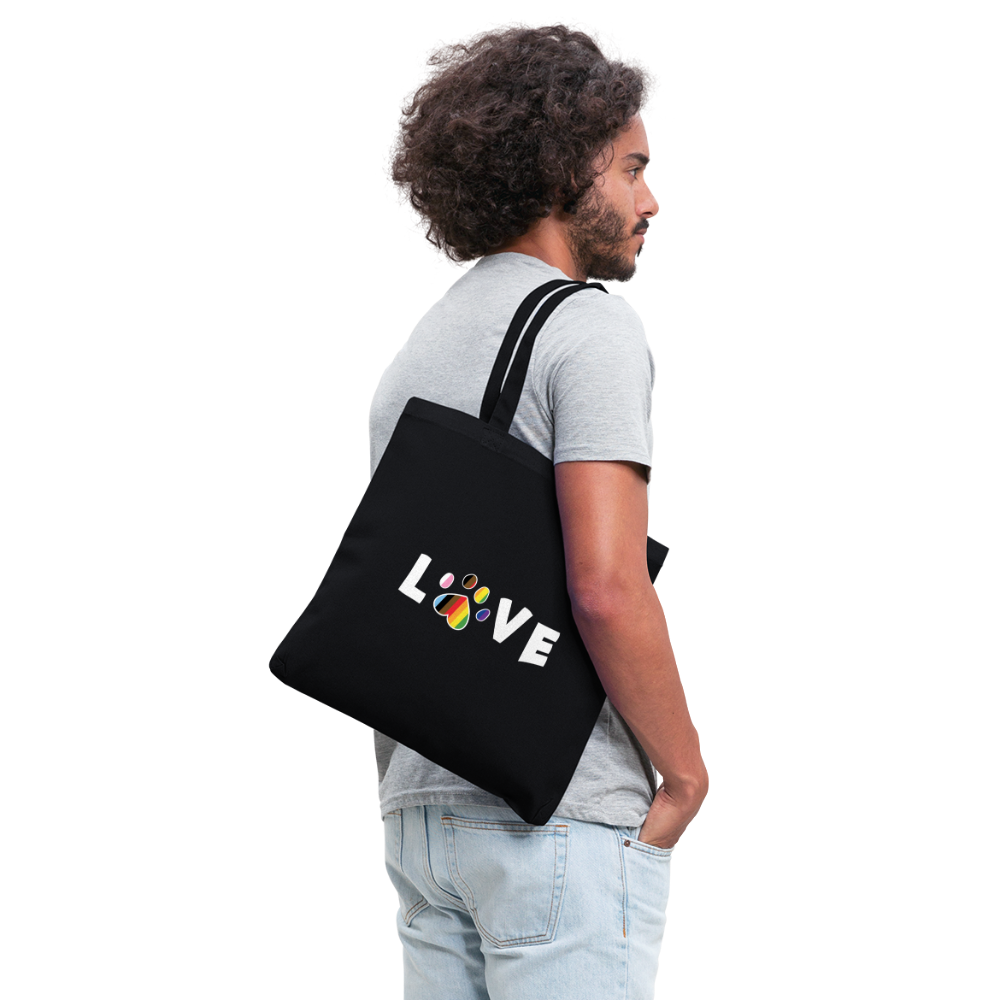 Pride Love Tote Bag - LGBTQ+ Rainbow Themed Reusable Shopping Bag for Groceries, Beach, Work & Pride Events