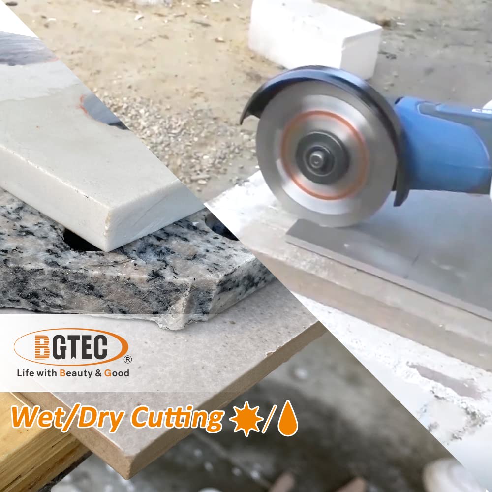 BGTEC 4.5 Inch Diamond Tile Blade - Premium Porcelain, Ceramic, Granite, Marble Cutting Disc with 7/8
