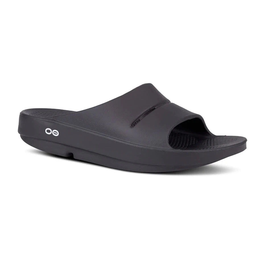 Ooahh Slide Black - Premium Non-Slip Slides for Men & Women | Comfortable House Slippers for Indoor/Outdoor Use, Lounge, Beach, Poolside