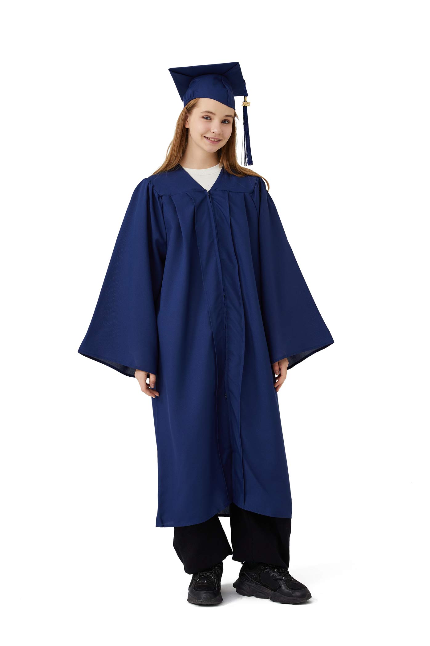 2024/2025 Graduation Cap and Gown Set - Matte Finish Unisex Adult Academic Regalia for Commencement Ceremonies & Photo Shoots