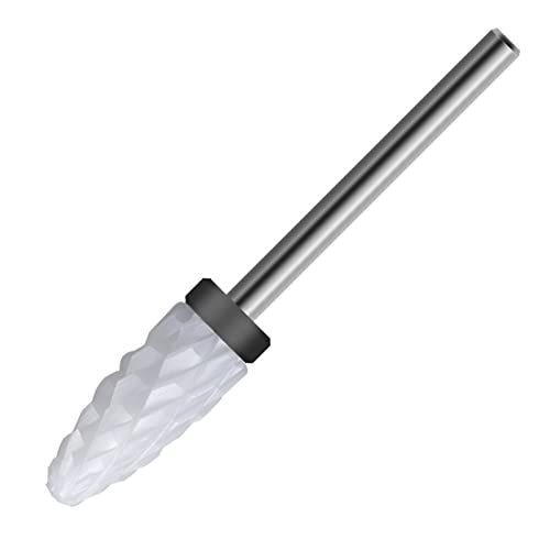 Finibir 3Pcs Ceramic Nail Drill Bits Set - 3/32 Professional Flame XC Bits for Acrylic, Gel & Crystal Nail Extensions | Fast, Safe & Painless Nail Removal | Perfect for Salon & Home Manicures