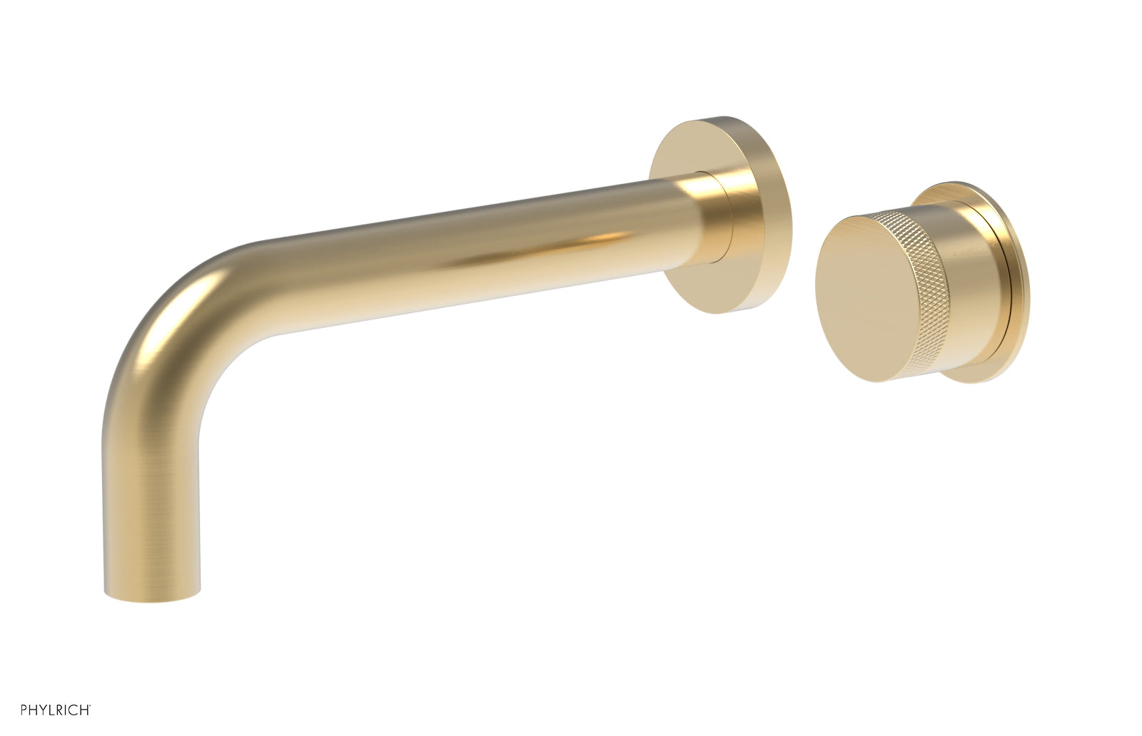 Basic II Single Handle Wall Lavatory Faucet Set with Knurled Handle - 230 18 - Perfect for Bathroom Sink, Powder Room, and Guest Bath Installation