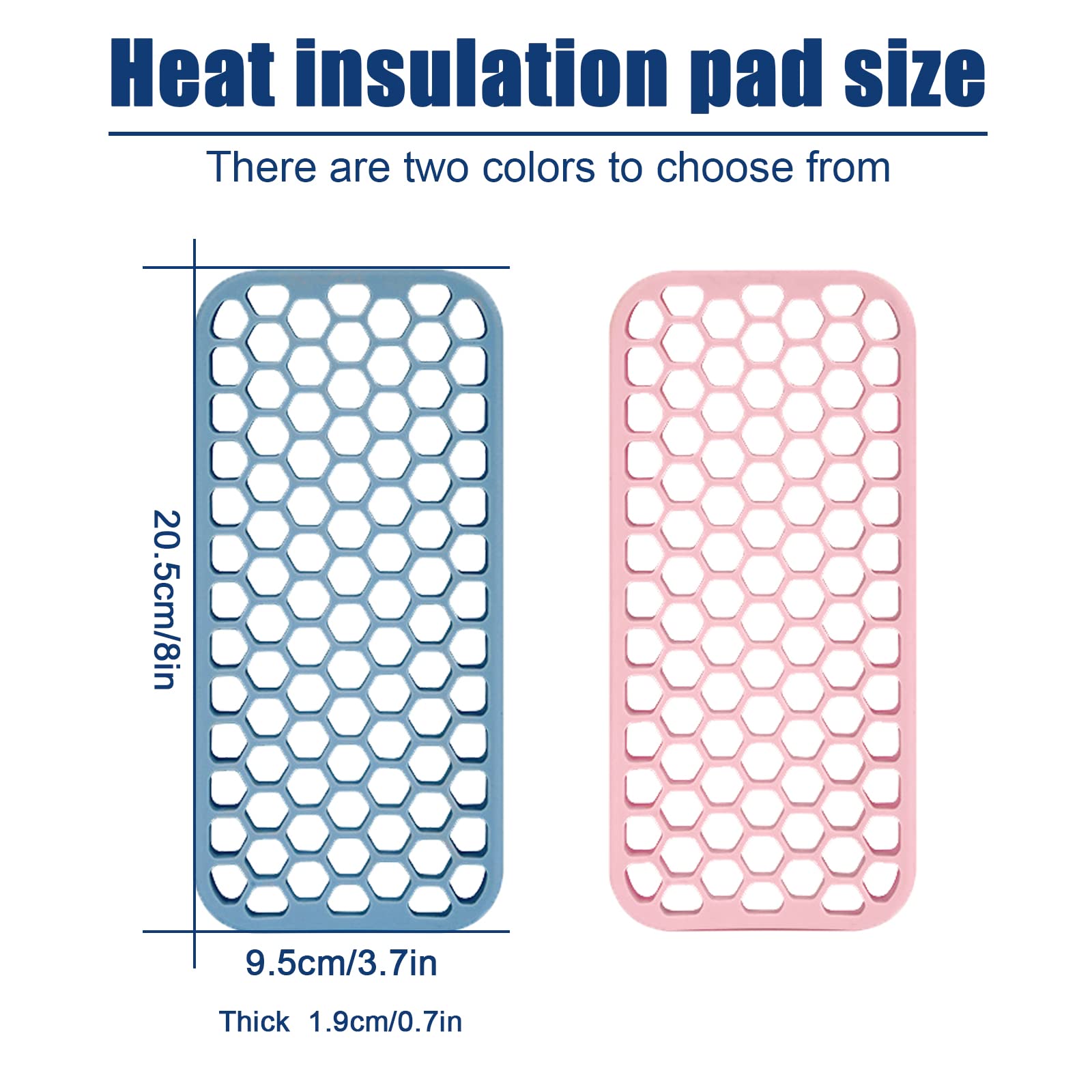 2 Pack Heat Resistant Silicone Mats for Hair Styling Tools - Non-Slip Travel Pads for Curling Iron, Flat Iron & Hair Straightener | Pink & Blue | Perfect for Salon, Home & Travel Use