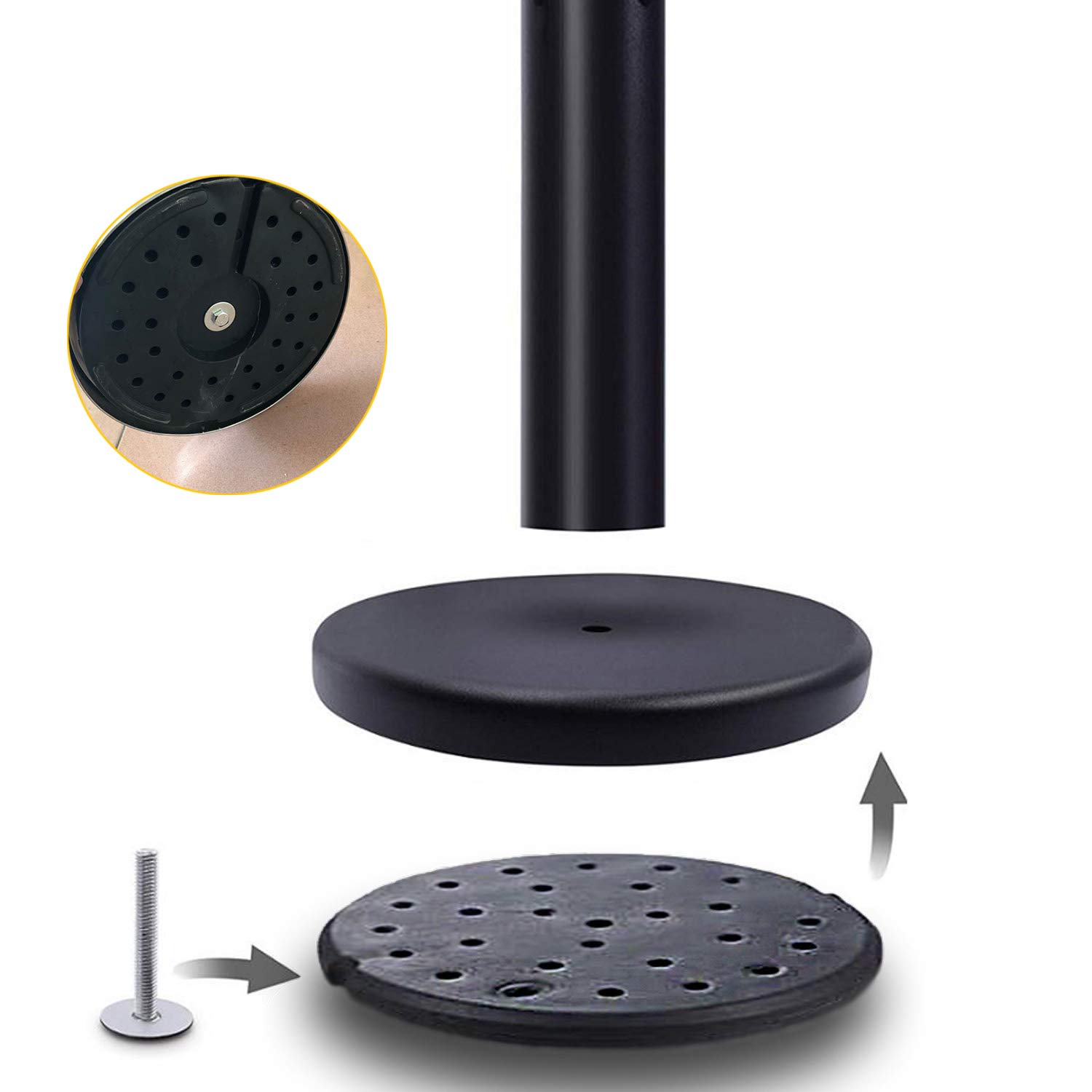 2 PCS Heavy Duty Premium Steel Stanchion Barrier Poles with 9.8-Foot Retractable Black Belt - Crowd Control for Events, Concerts, and Retail Stores | Easy Assembly & 4-Way Connect | Safety Locking Belt | Indoor & Outdoor Use