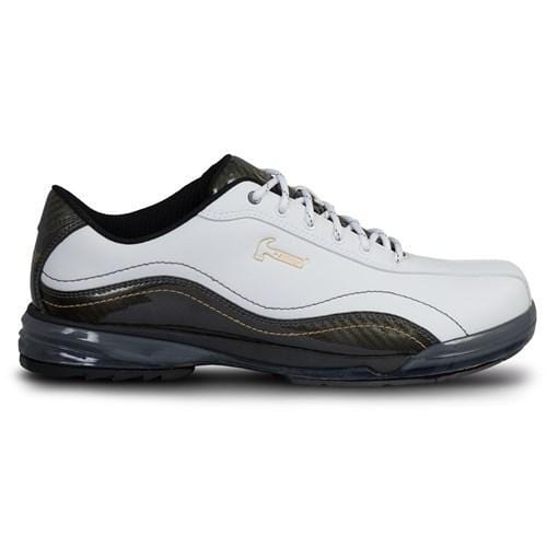 Men's Force White Carbon Right Hand Bowling Shoes - Lightweight & Durable for Competitive Play & League Bowling