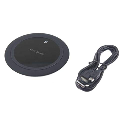 Fast Wireless Charging Pad 10W Qi-Certified - Slim Black Charger for Samsung Galaxy Note 20/Note 20 Ultra, iPhone 12/13/14 Series | Non-Slip Design, Compact & Portable | Perfect for Home, Office & Travel Charging