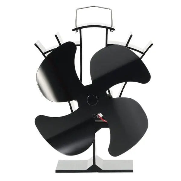 4 Blade Stove Fan VDSF684B - Efficient Heat Circulation for Fireplace, Wood Stove & Home Heating - Quiet & Energy Saving Eco-Friendly Design