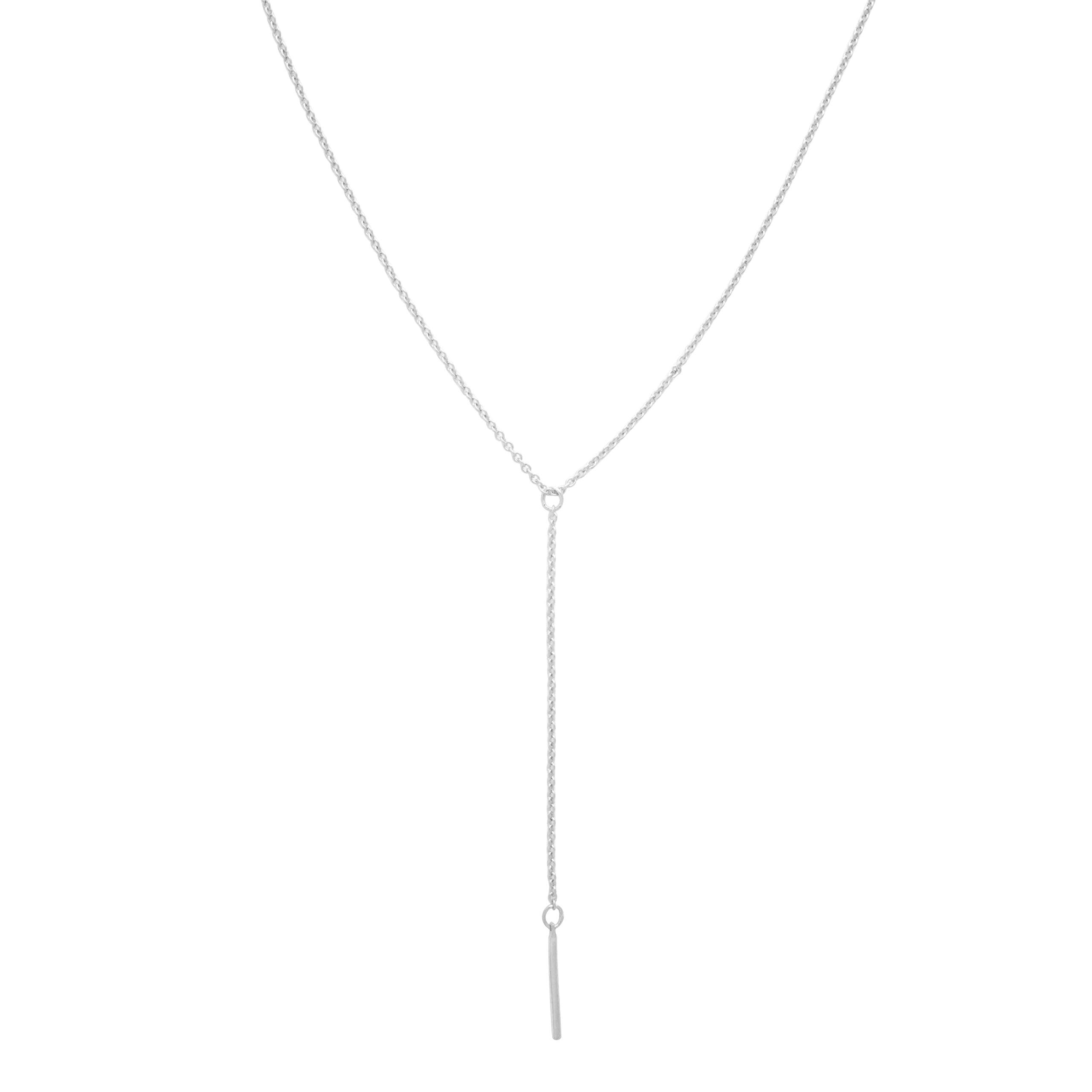 Honeycat Lariat Bar Necklace - 14K Gold, Rose Gold & Sterling Silver Options | Dainty Minimalist Jewelry for Women | Perfect for Date Night, Office Wear & Special Occasions