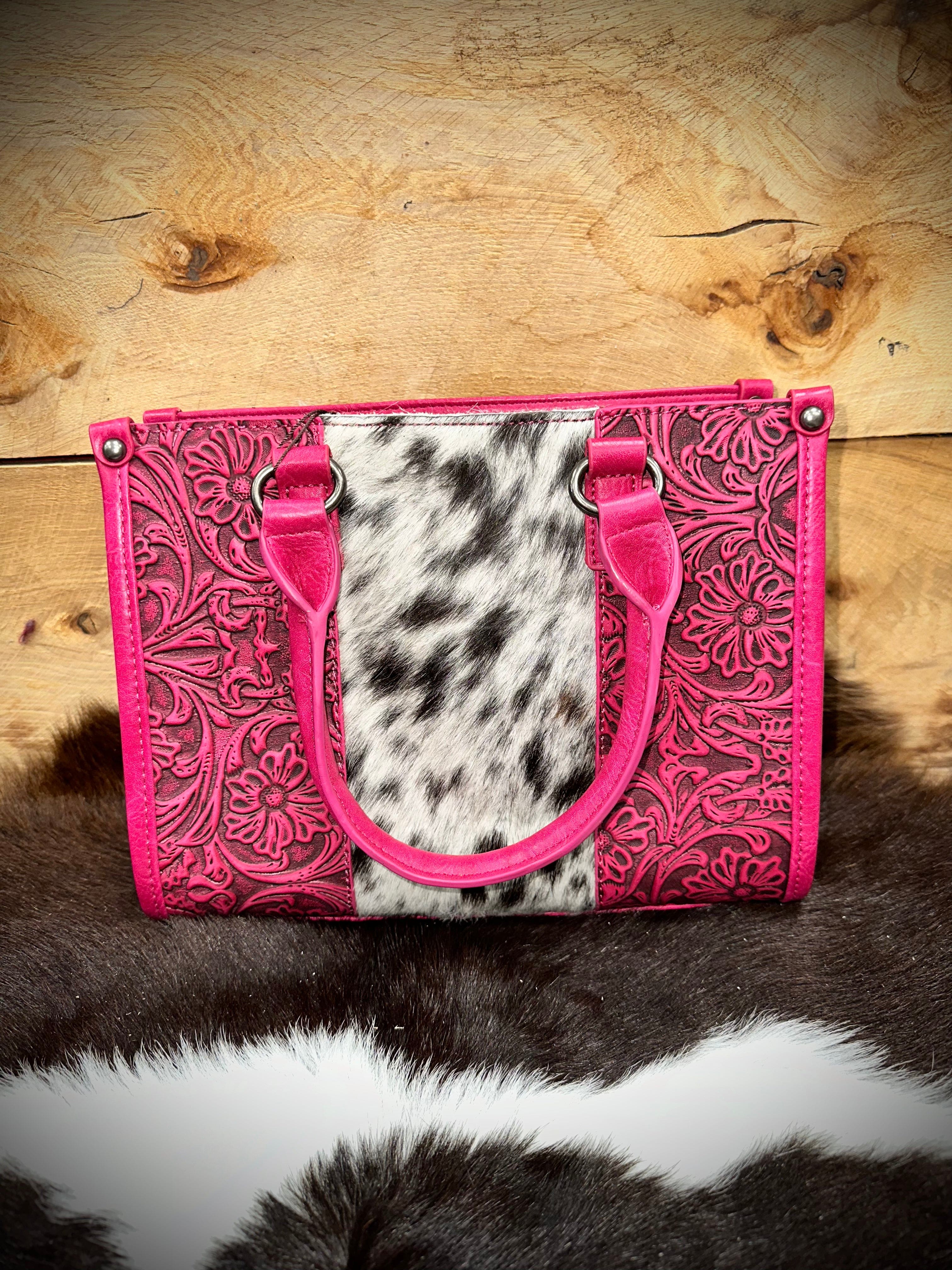 Premium Trinity Ranch Cowhide Leather Tooled CC Tote Bag - Handcrafted Western Style Purse for Women - Perfect for Work, Travel & Country Events