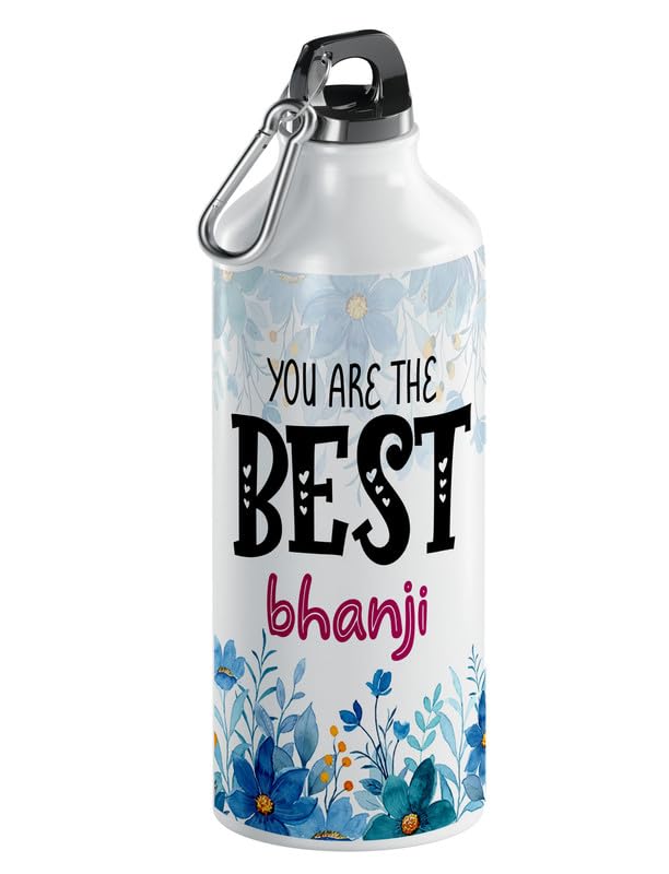 TrendoPrint Bhanji Aluminum Water Bottle 600ml with Straw - Leakproof, Insulated Stainless Steel Sipper Bottle for Gym, Hiking & Travel (DB168) - Perfect for Outdoor Activities, Sports & Daily Hydration