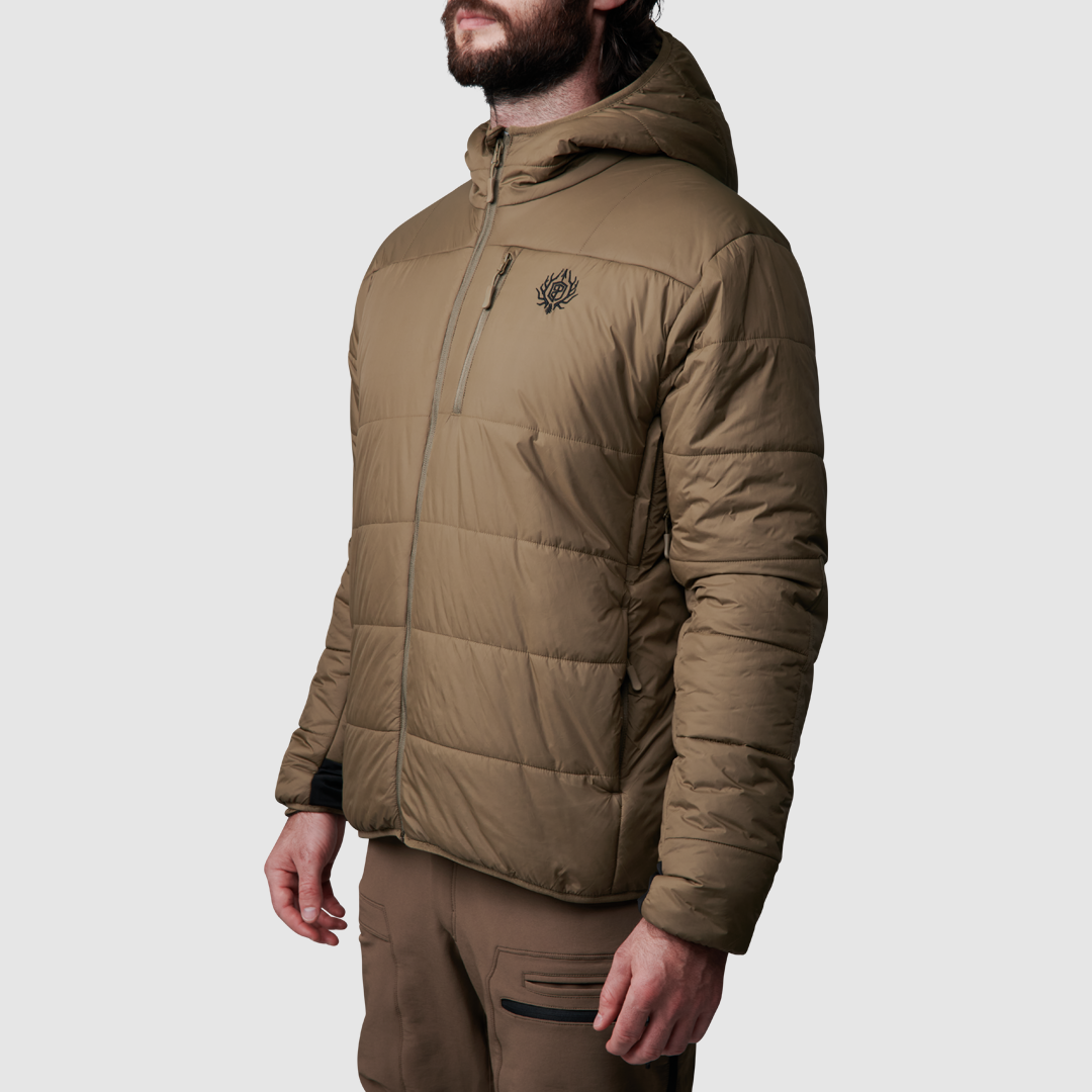 Men's Tundra Winter Jacket - Coyote Brown Waterproof Windproof Insulated Coat for Outdoor Hiking, Camping & Cold Weather Activities