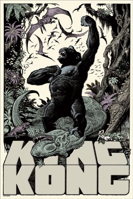 King Kong by William Stout - Classic Monster Art Print - Perfect for Home Decor, Movie Lover Gifts & Pop Culture Collectibles