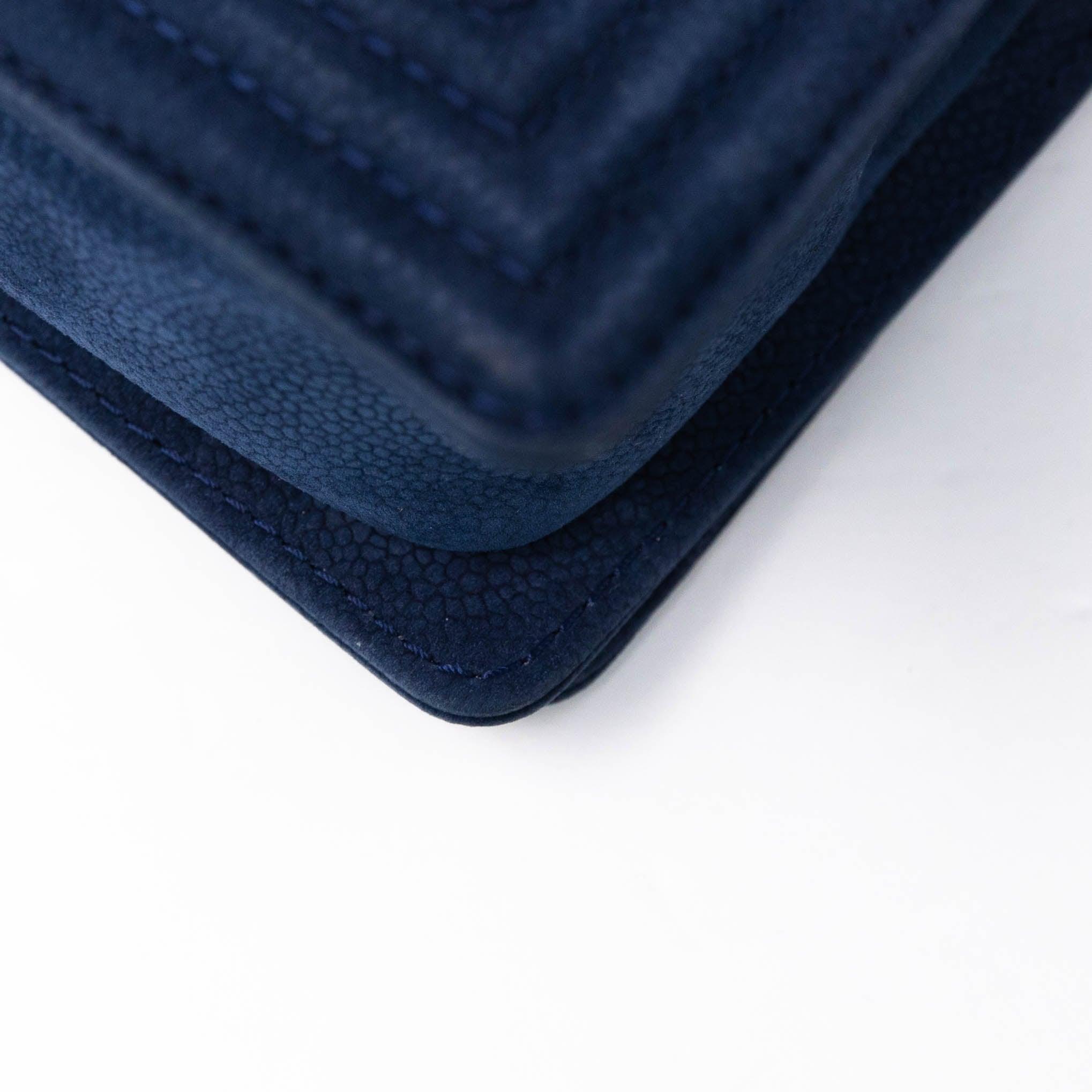Chanel Blue Suede Small Boy Bag - Luxury Crossbody Handbag for Women | Perfect for Date Night, Parties & Special Occasions
