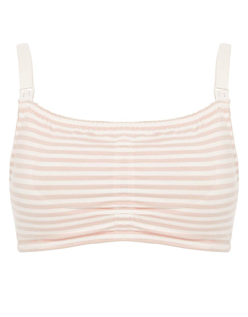 Royce Lingerie Women's Blossom Candy Stripe Nursing Bra - Comfortable Maternity & Breastfeeding Support - Perfect for Daily Wear, Nursing at Home or Work