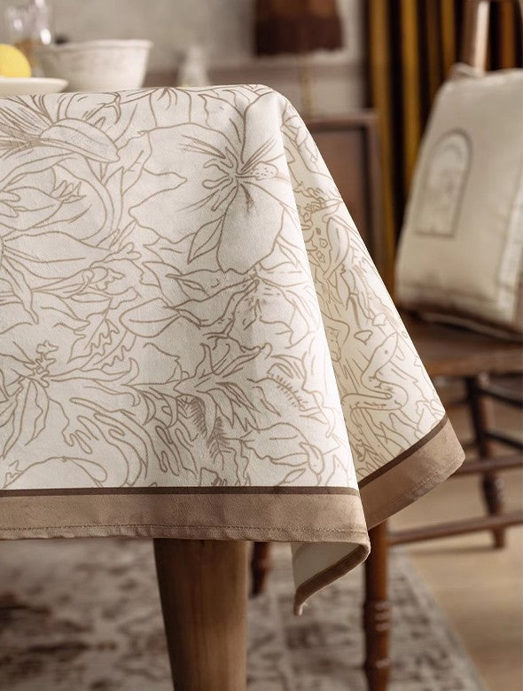Elegant French Style Tablecloth for Dining Table - Modern Rectangle Table Cover for Oval & Rectangle Tables - Perfect for Home Decor, Dinner Parties & Special Occasions
