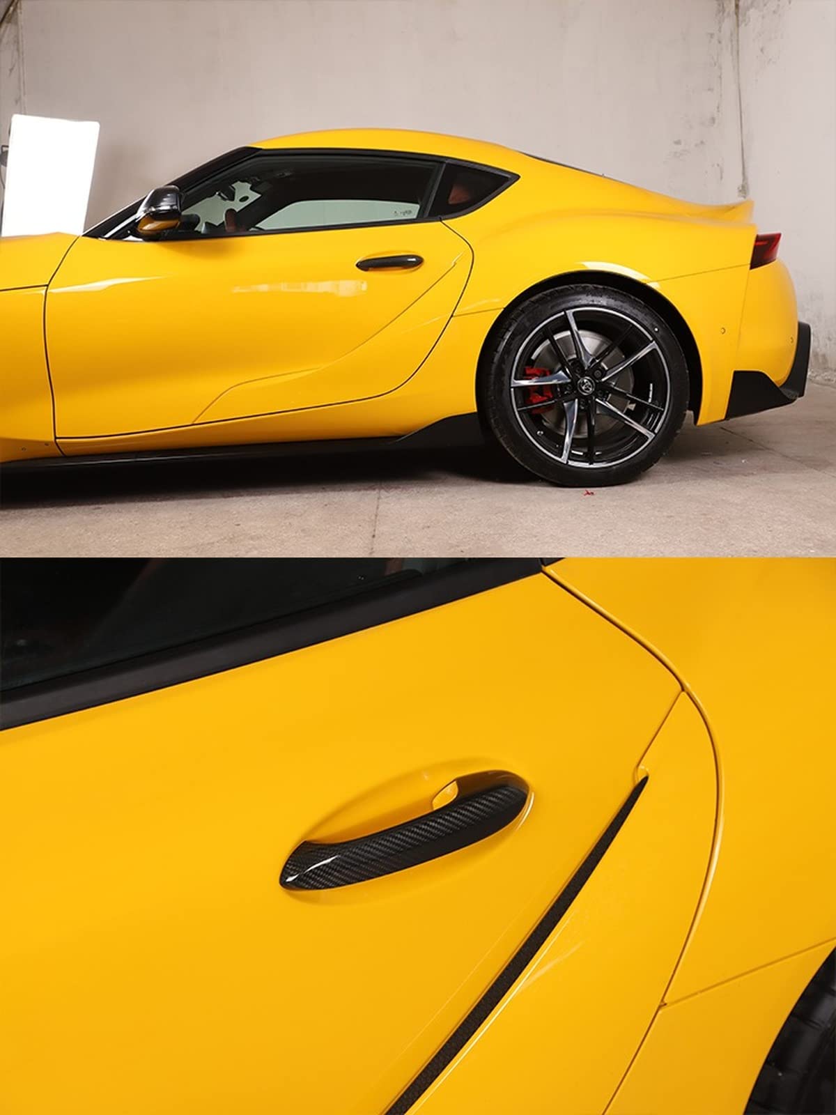 2019-2022 Toyota Supra A90 Real Carbon Fiber Exterior Door Handle Cover | Car Accessories Upgrade for Enhanced Style & Performance | Perfect for Car Enthusiasts & Auto Shows