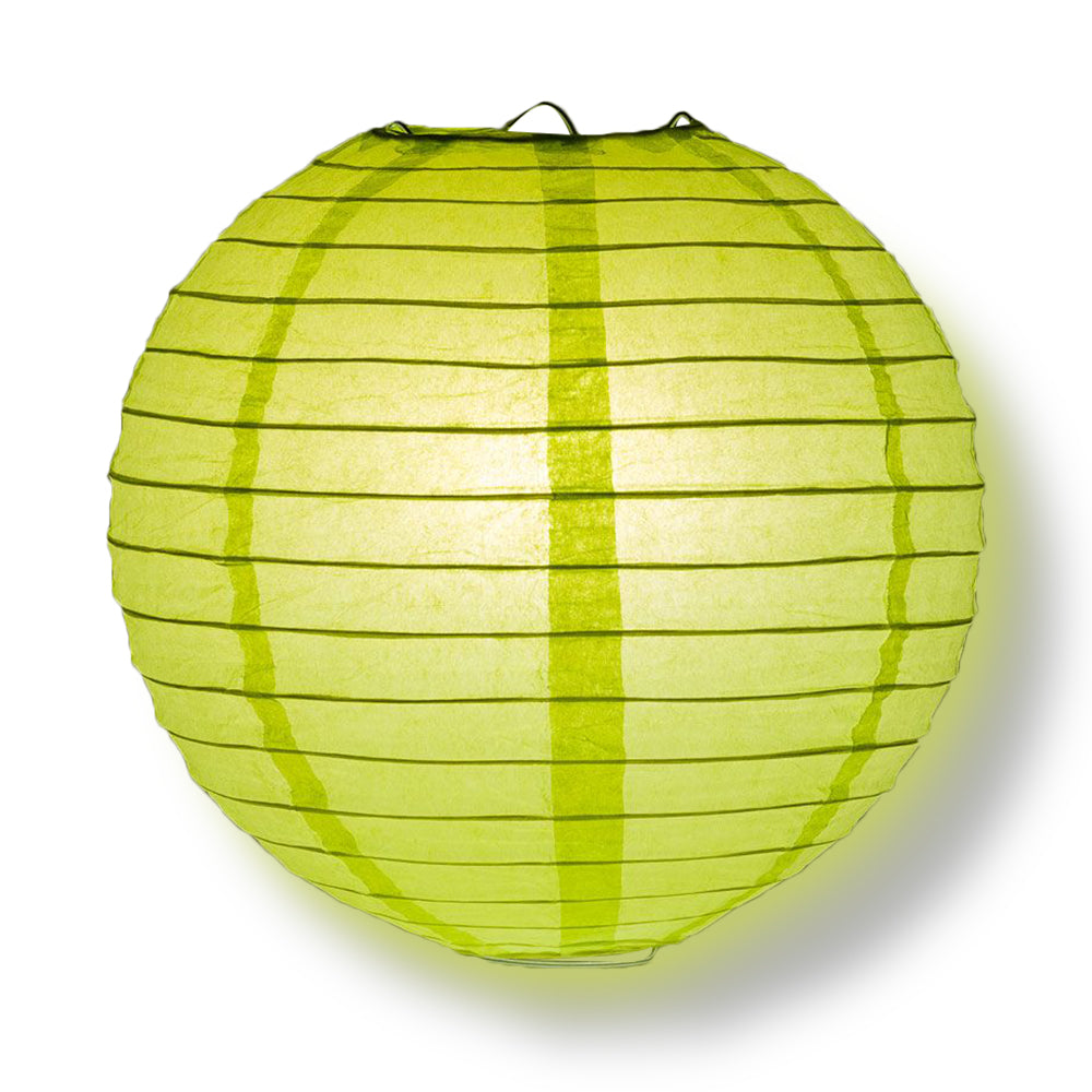 12-Piece Light Lime Green Paper Lantern Set - Chinese Hanging Decorations for Wedding, Party & Festival (12/10/8 Inch) - Perfect for Indoor/Outdoor Asian-Themed Events