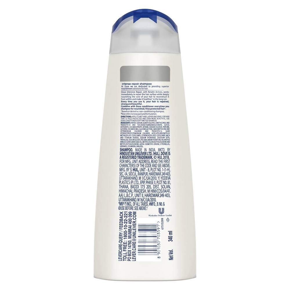 Dove Hair Fall Rescue Shampoo 650ml & Intense Repair Shampoo 340ml - Strengthening & Damaged Hair Treatment for Women & Men - Daily Hair Care for Thinning & Breakage Prone Hair