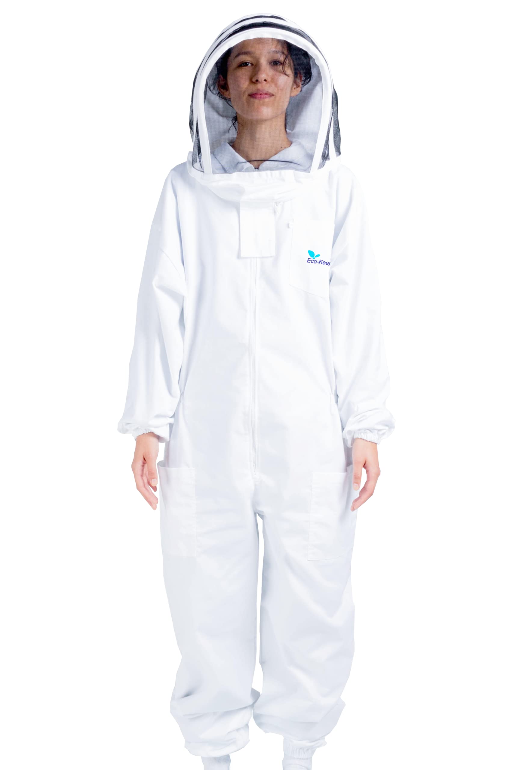 Professional Beekeeping Suit for Adults - Full Body Protection Beekeeper Suit with Ventilated Hood - Eco-Keeper (XS) - Ideal for Honey Harvesting, Hive Inspection & Beekeeping Activities