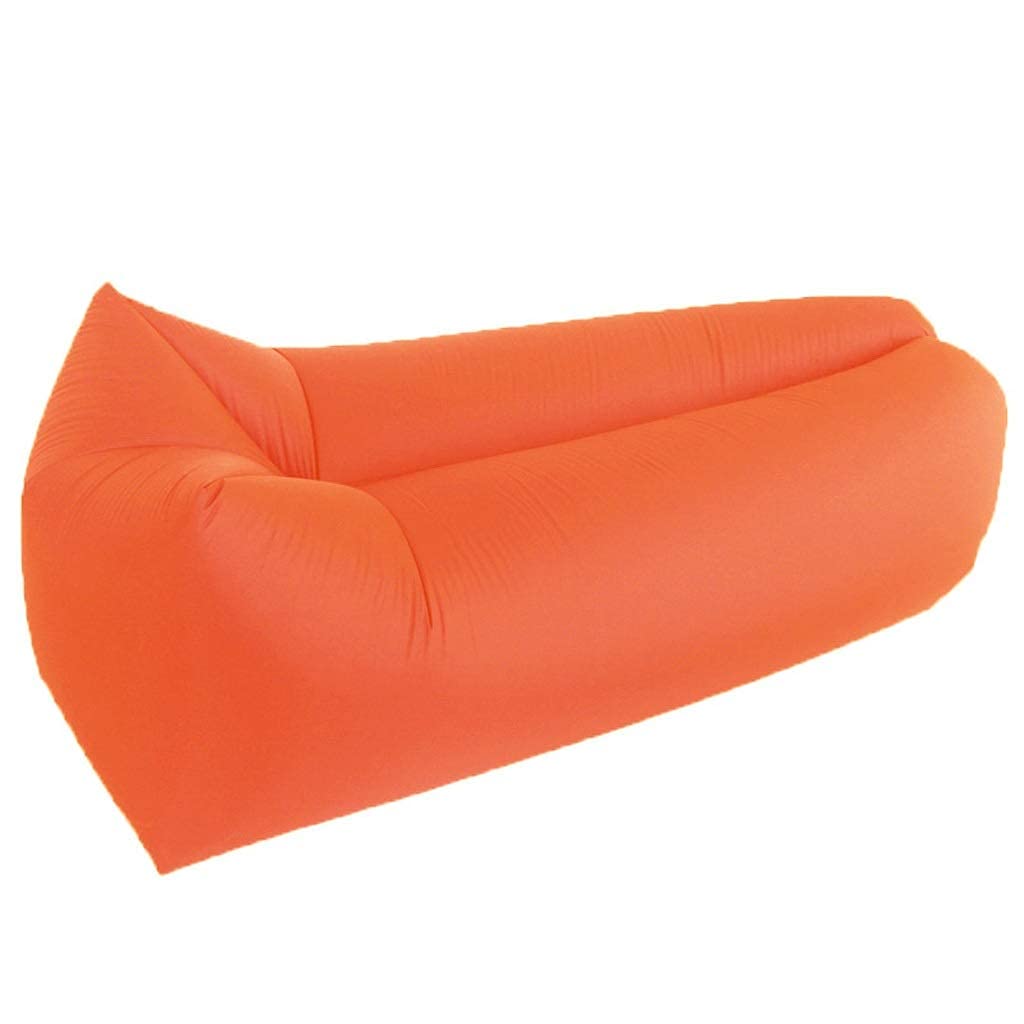 Portable Folding Picnic Chair with Waterproof Sleeping Bag - Lightweight Inflatable Camping Sofa for Adults, Fast Setup Beach Lounge Chair (Orange) - Perfect for Outdoor Camping, Beach Relaxing & Backyard Lounging
