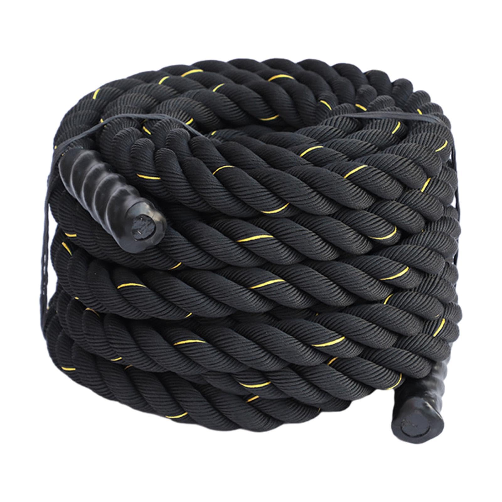 **2.8M/3M Battle Rope - Heavy Duty Fitness Rope for Strength Training, CrossFit, Cardio & Home Gym Workouts - 25mm Thick Climbing Rope for Physical Endurance & Muscle Building (Yellow)**    *(Perfect for HIIT, Functional Training, Outdoor Workouts & Professional Athletes)*