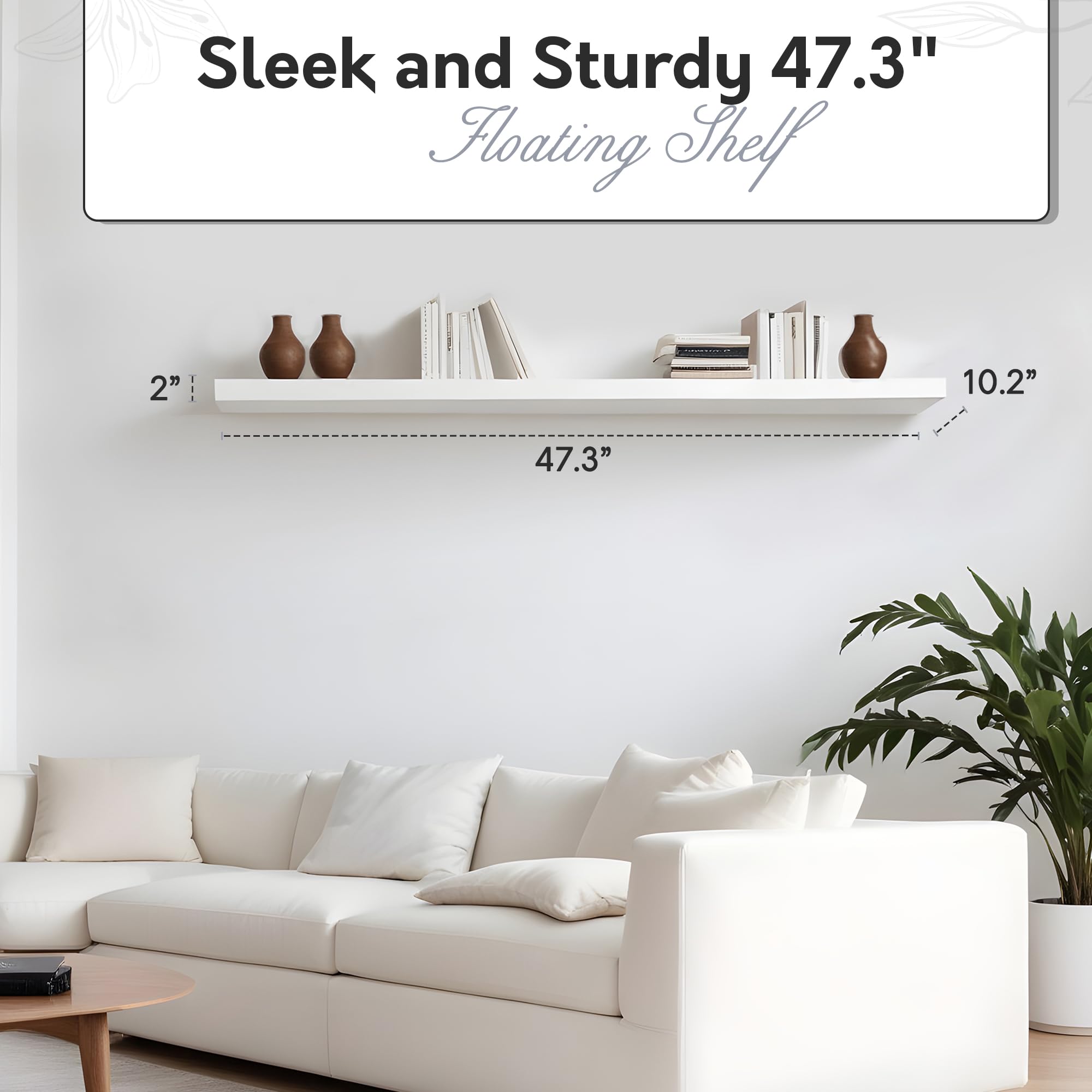 InPlace Floating Shelves for Wall - 10.2