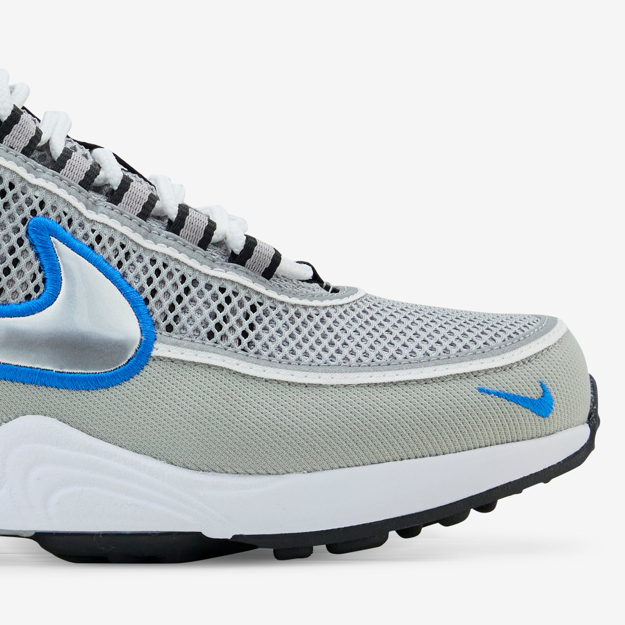 Nike Air Zoom Spiridon Running Shoes - Metallic Silver & White | Lightweight Cushioned Sneakers for Men & Women | Perfect for Jogging, Gym Workouts & Casual Wear