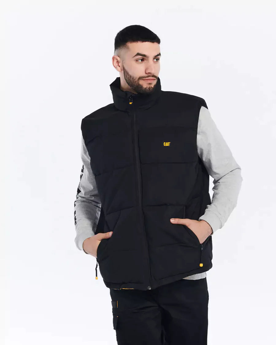 Caterpillar Arctic Zone Vest W12430 - Insulated Work Vest for Cold Weather, Men's Heavy Duty Fleece Liner - Perfect for Construction, Outdoor Jobs & Winter Activities