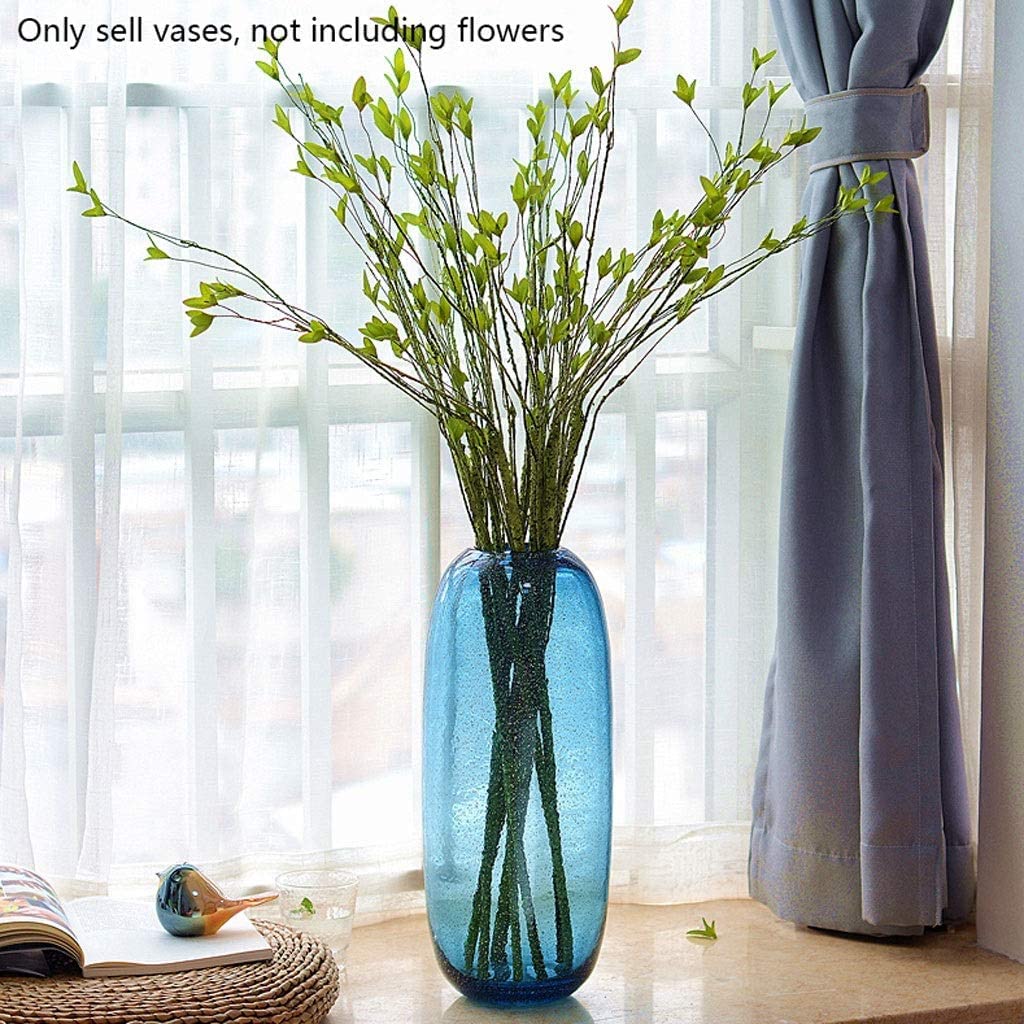 Nordic Tall Glass Flower Vase - Handcrafted Tabletop Terrarium for Home Decor (7x34cm) | Perfect Centerpiece for Living Room, Wedding & Gift Giving | Elegant Home Decoration & Wonderful Present