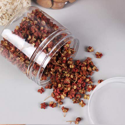 Lawei 12 Pack 16 Oz Clear Plastic Jars with Black Screw Lids - Airtight PET Food Storage Containers for Dry Food, Spices, Nuts, Candy & Honey - Perfect for Kitchen Pantry Organization & Bulk Food Storage
