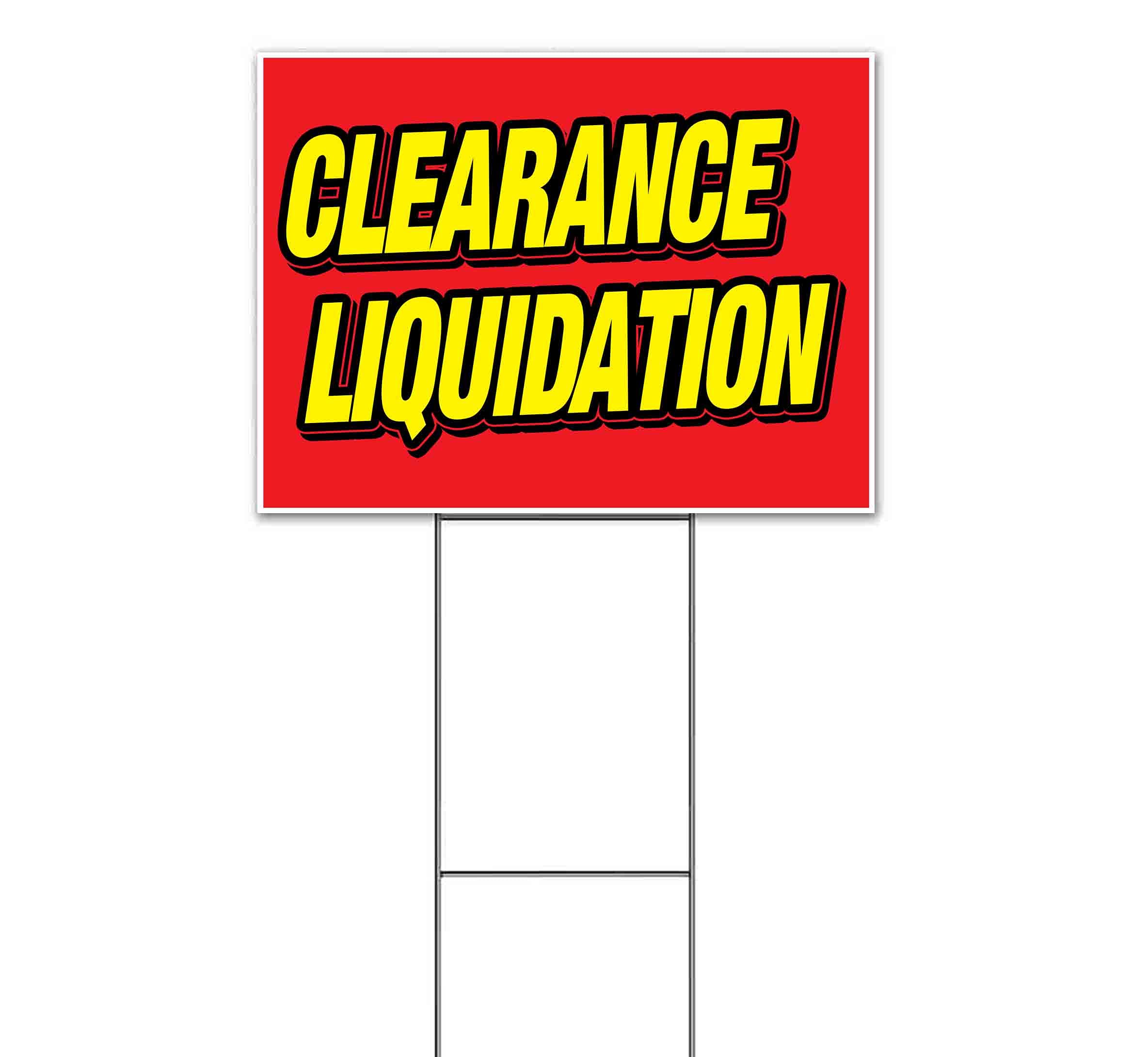 18x24 Inch Clearance Yard Signs with Metal Stakes - Bulk Discounts, Multi-Pack Options for Advertising & Events (Business Promotion, Political Campaigns, Real Estate Signs, Garage Sales)