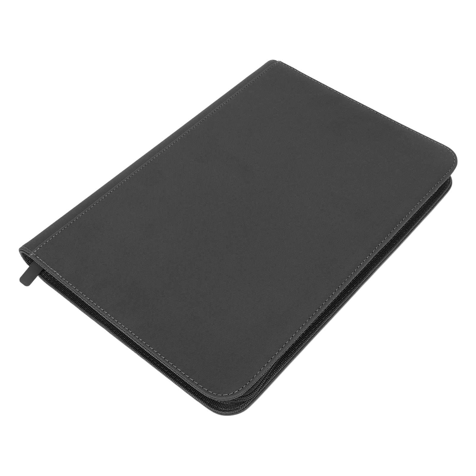 Premium 9-Pocket Zippered Trading Card Binder - 360° Side Loading PU Leather Card Album for Collectible Cards (Black) | Perfect for Pokemon, MTG, Yu-Gi-Oh & Sports Card Storage & Organization