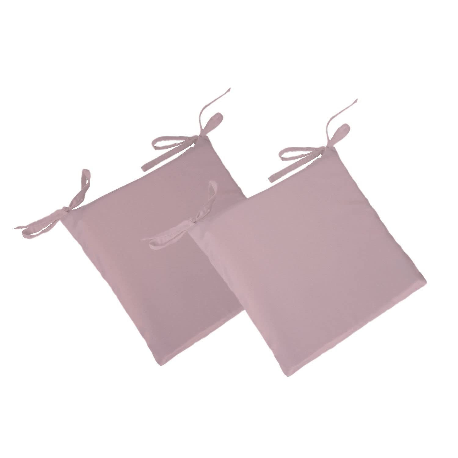 2 Pack 40x40 cm Square Chair Cushions - 4cm Thick 100% Cotton Solid Color Cover - Removable & Washable - 30 Color Options - Customizable - Perfect for Dining Chairs, Office Seats & Home Decor