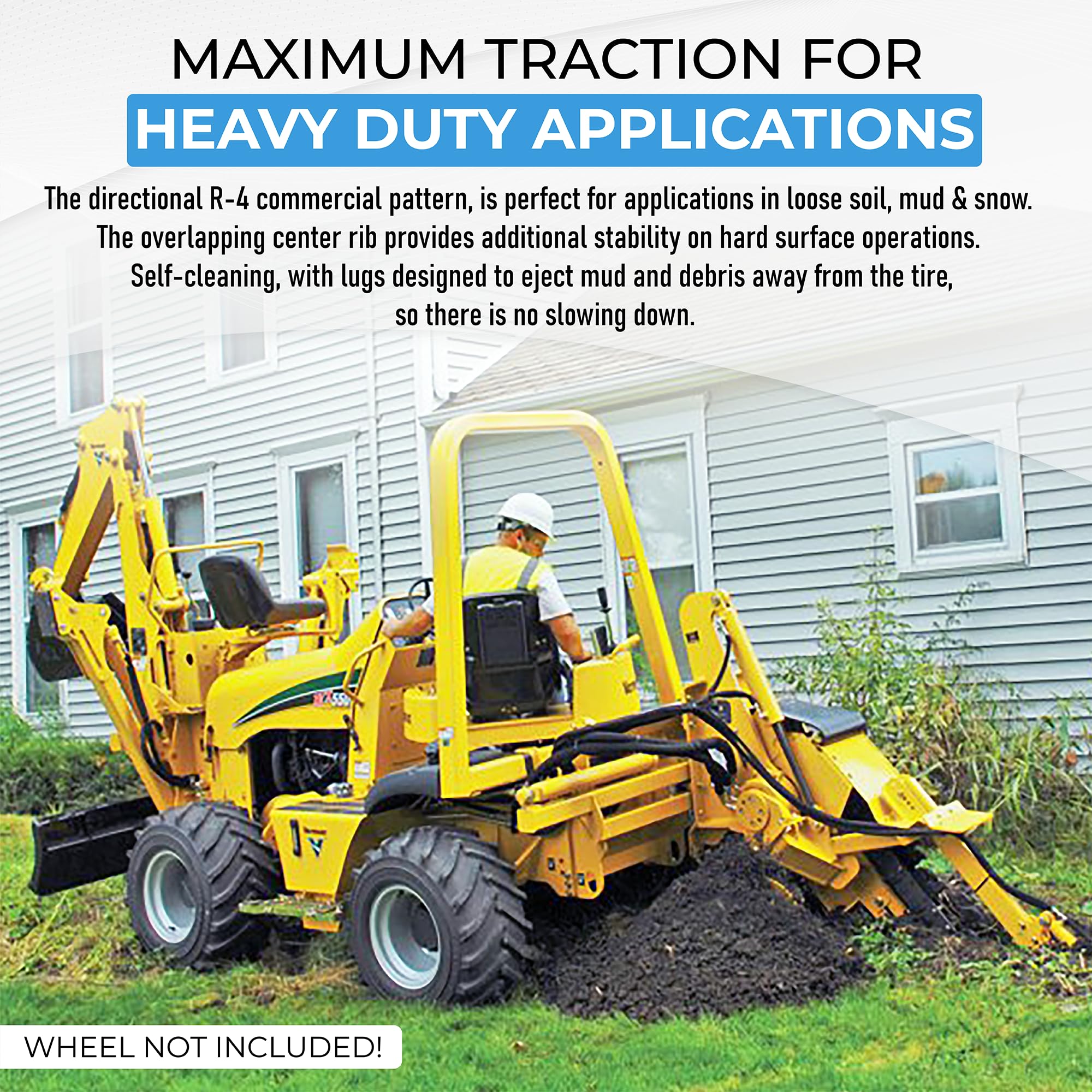 Heavy Duty Lawn Tractor Tires 16x7.50-8 - Pair of Veteran Bar Lug Tires for Tractors, Mowers & Outdoor Equipment - Durable Rubber Tires for All-Terrain Performance