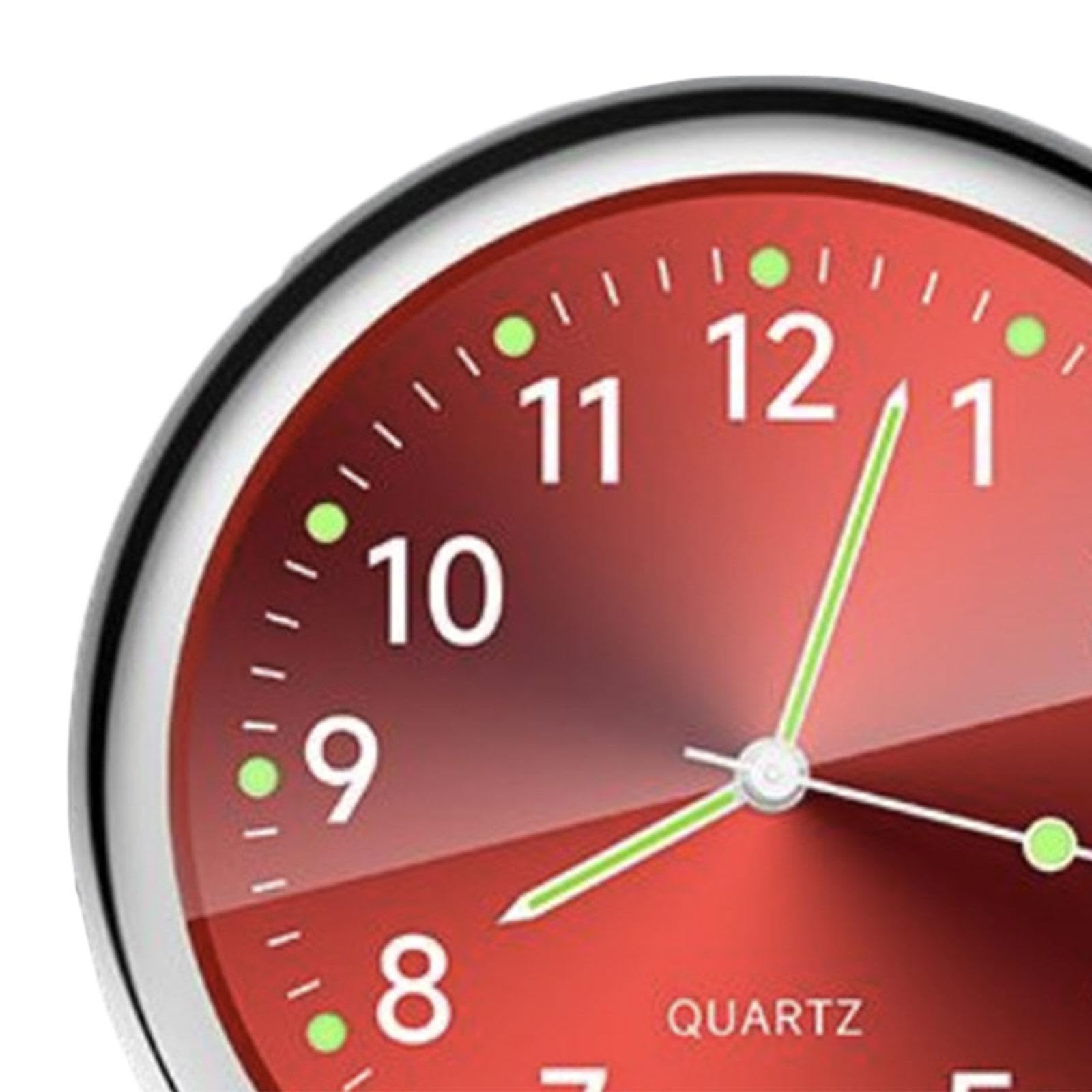 Luminous Car Vent Clock - 4cmx0.8cm Red Dashboard Clock for Automotive Decor, Night Driving & Vehicle Accessories | Perfect for Road Trips, Commuting & Gift Giving
