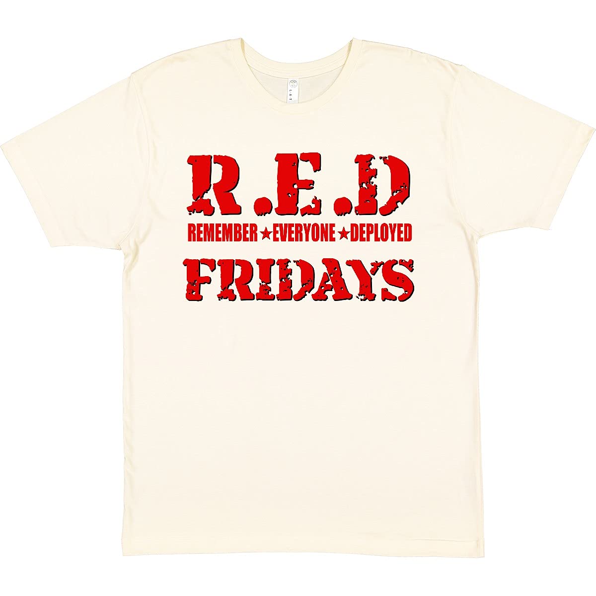 Inktastic Red Fridays T-Shirt for Men & Women - Patriotic American Flag Graphic Tee - Comfortable Cotton Shirt for Casual Wear, Veterans Day, and Military Apparel