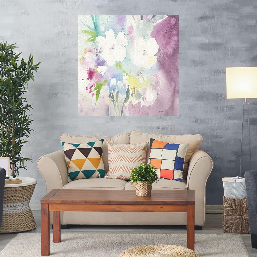 Serenity Canvas Wall Art - 32x32 Inch Modern Abstract Painting by Sheila Golden - Ready to Hang Fine Art Decor for Living Room, Bedroom, Office & More - Perfect for Home, Office & Commercial Spaces
