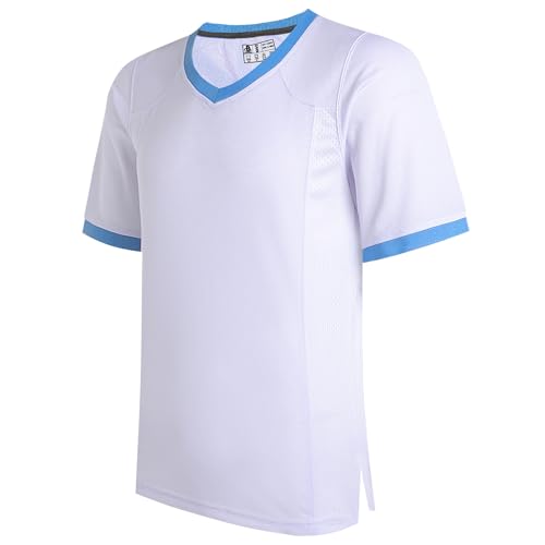 Light Blue Neck-white Jersey