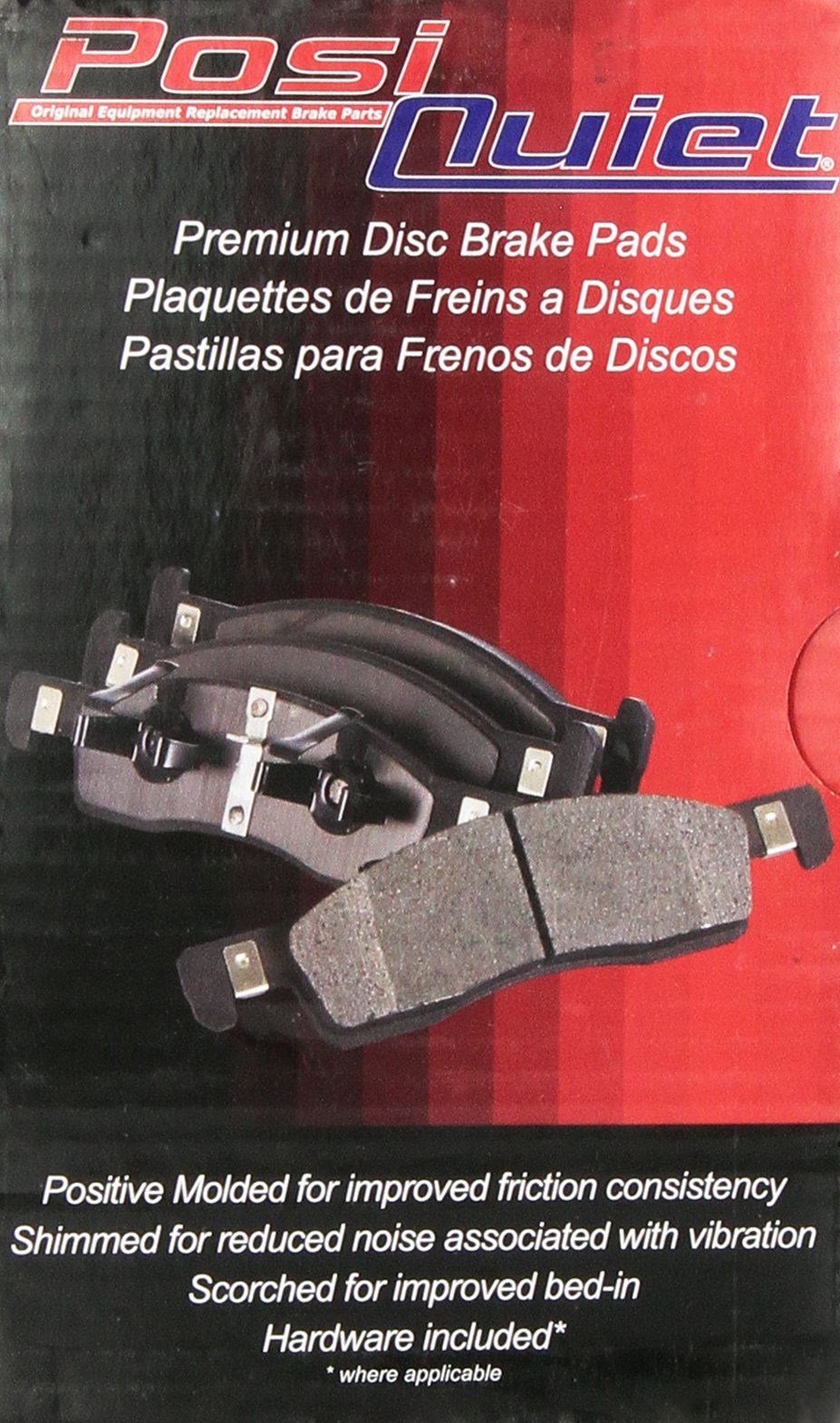 PosiQuiet Ceramic Brake Pads for Cars - Quiet & Durable Performance Brake Pads - Perfect for Daily Commuting & City Driving