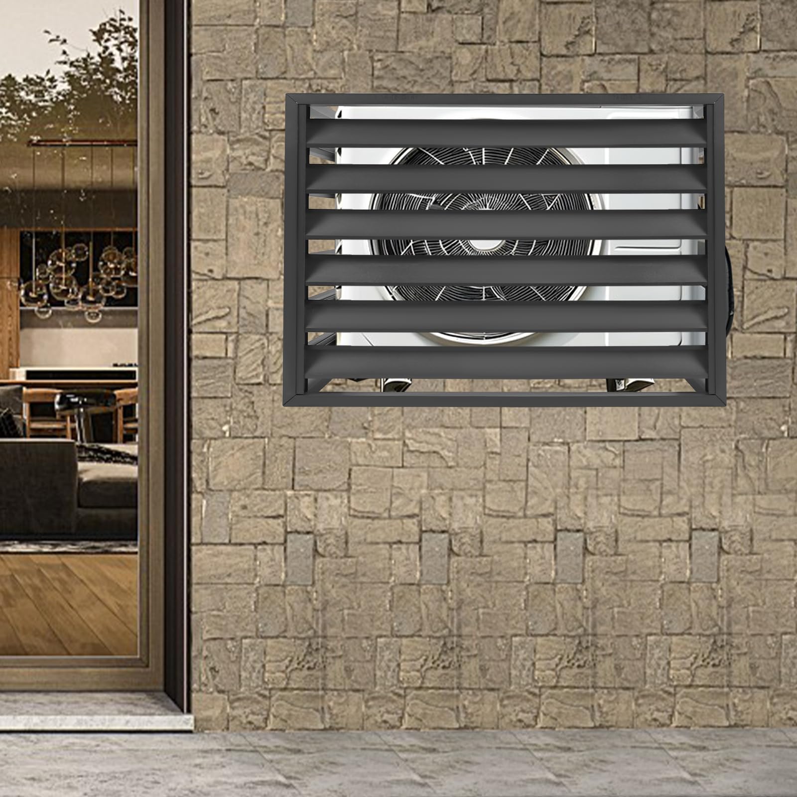Outdoor AC Unit Fence Cover - Black Air Conditioner Enclosure & Trash Can Screen for Privacy & Protection - Durable Weatherproof AC Radiator Cover for Home & Garden Use