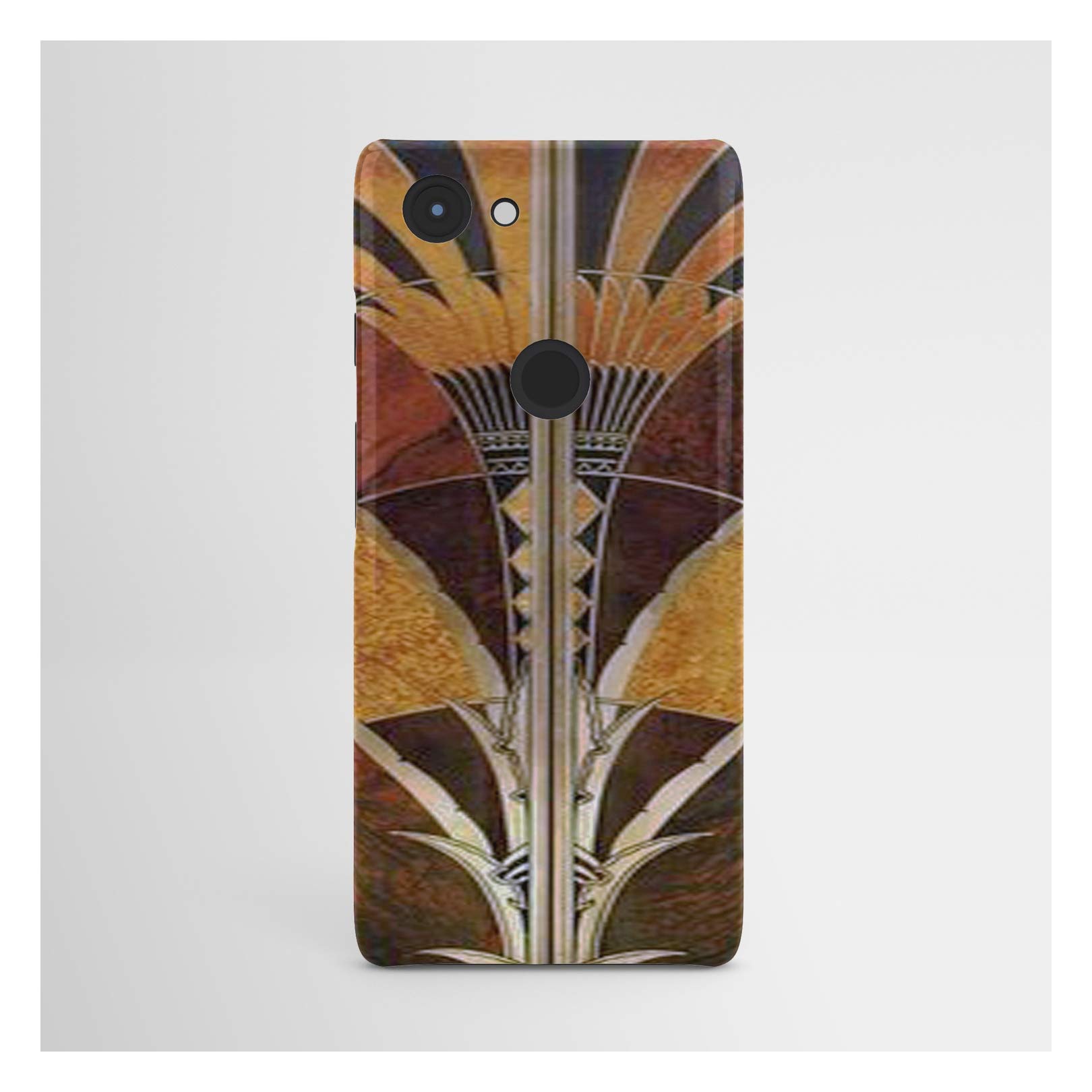Original Art Nouveau Woodwork Elevator Door NYC Building Phone Case for Google Pixel 3A - Slim Protective Cover | Vintage Architecture Design | Perfect for Urban Explorers & Art Lovers